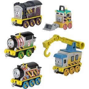 Thomas & Friends Diecast مجموعة مركبة CREW 5 محركات قطار الدفع على ما يرام لأطفال ما قبل المدرسة الذين تتراوح أعمارهم بين 3 سنوات