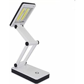 [New Version] Super Bright COB LED Portable Desk Lamp Travel Lamp :Foldable, Touch Sensitive Control, 3 Adjustable Brightness Levels, Battery and USB Powered