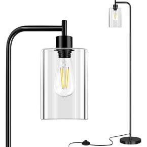 Floor Lamp,Floor Lamps for Living Room with Glass Lampshade,Modern Design Lamps Living Room,Standing Lamp with Premium Metal Material,Dimmable Living Room Lamps,Arced Floor Lamps,Tall Lamp(One Bulb)