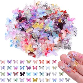 70pcs Mini Resin Butterflies 35 Styles Miniature Small Butterflies to Hide Tiny Resin Animals Figures Ornaments for Micro Fairy Garden Landscape Dollhouse Accessories Crafts Decor