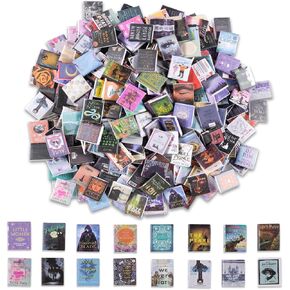 300 PCS Mini Books Sets ، نموذج كتاب مصغر للقلق الكتب ، 1: 12 ملحقات Dollhouse Mini لـ DIY Decorations