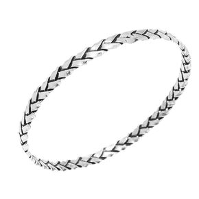 Women's 925 Sterling Silver Bangle Bracelet for Women and Girls | Women's Braided Bangle 65mm Diameter