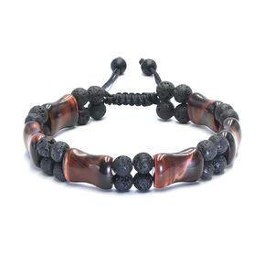 سوار Mens Tiger Eye Beads للرجال ، سوار Genasto Red Tiger Eype Stone سوار حماية فريدة من نوعها للرجال ، هدية المجوهرات ذات الأحجار الكريمة ذات الأحجار الكريمة الممتازة له