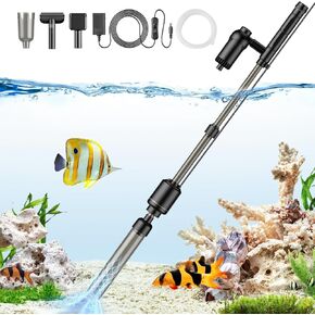 bedee 6 in 1 Multifunctional 18W Fish Tank Gravel Cleaner Vacuum for Water Changer, Sand Wash Algae Cleaner Water Shower and Water Circulation