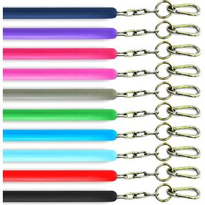 Stall Chain for Horses – 51 Inch Horse Stall Guard with Heavy-Duty Clips, Rubber Coated Stall Guard for Horse Stalls and Trailers (Baby Blue)