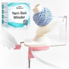 Yarn Winder,Yarn Ball Winder,Easy-to-Install,Low-Noise Yarn Spinner for Crocheting,The Helper for Knitting Enthusiasts.(Pink)