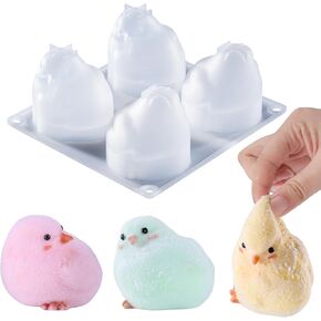 LET'S RESIN 4 Pcs Capybara Silicone Molds for Taba Squishy, Resin Casting, Effortless Demolding Molds for Stress Relief DIY Decompression Gift Home Decor