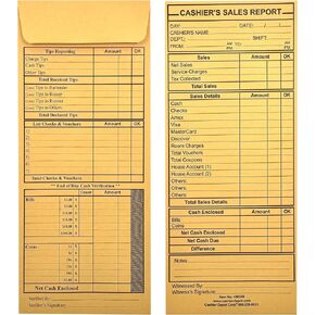 500 Cashier Depot HM305 مبيعات المبيعات أمين الصندوق ، 4 1/2 "× 10 3/8" ، Kraft 24lb ، رفرف اللثة (500 مظاريف)