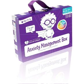 Open The Joy Anxiety Management Box for Kids - DIY Wooden Mailbox, Air-Dry Clay Kit, Origami Crafts, Confidence Cards, and Emotional Learning Activities - Ages 4+