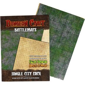 DUNGEON CRAFT Battlemaps Board Game, Battle Mat for Dungeons and Dragons, Double-Sided Gloss Laminated DND Mat, Wet and Dry Erase Board, Table Top Games (Ocean Pack, 24"x33"/1" Grid) in Kuwait