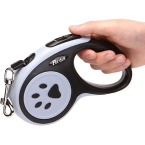 16.4Ft Retractable Dog Leash, Heavy Duty Great Leash for Dog up to 44 lbs,Anti-Slip Handle,One-Handed Quick-Lock Braking System, Tangle Free, Strong Nylon Tape (Black L)