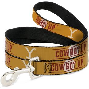 Paramount Network Dagen and Systlish Dog مقود مع إغلاق Snap ، Yellowstone Y Logo Cowboy Ext ، 6 أقدام طوله 1.0 بوصة