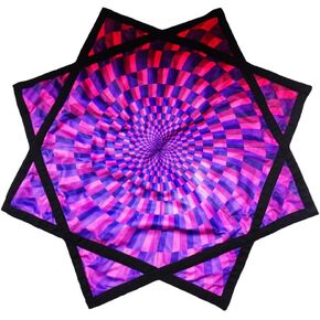 يتدفق المبتدئين في FlowStar Star Spinning Disting من السهل تدوير طباعة مزدوجة Titched Flow Toy Dapo Star Purple (R01-Style1)