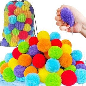 60 PCS البالونات المائية القابلة لإعادة الاستخدام ، والهدايا لسلة عيد الفصح ، وكرات المياه في الهواء الطلق ، وألعاب المياه لحفظة الشاطئ الصيفية.