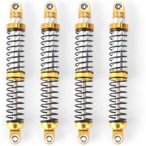 RACWD 112MM Shocks Aluminum Threaded Shock Adjustable Absorber Oil Damper for FMS 1/10 FCX10 LC80 Series Upgrades Part Yellow