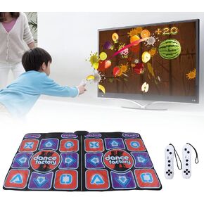 ألعاب Double Dance Mat Games ، وسادة رقص الموسيقى مزدوجة لاعب قابلة للطي قابلة للطي رقصة الإيقاع خطوة Play Mat TV Dance بطانية للفتيات الفتيات الرقص الموسيقي