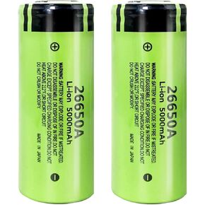 26650 Rechargeable Battery,3.7V Flat Top Battery for flashlights, Power Tools and Other Equipment