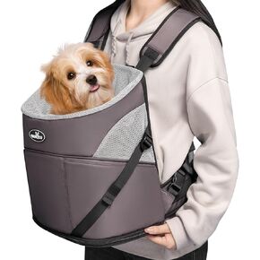 Pet Backpack Carrier for Dog Cat Pet Front Dog Carrier Backpacks Comfortable Shoulder Straps, Soft Sponge Cushion, Designed to Fit Pets