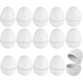 15 PCS فارغًا من الورق القابل للآراء بيض عيد الفصح ، 3 بوصات قابلة للطلاء وقابلة للملء بيض DIY لصيد بيض عيد الفصح ، زخارف حفلة عيد الفصح ، وأنشطة حرفة الأسرة الإبداعية