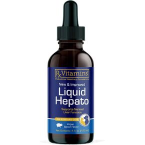 RX Vitamins دعم الكبد السائل للكلاب والقطط - مكمل دعم الكبد مع Thchletle للكلاب (Silymarin & Silybinin) ونكهة فيتامين ب - لحم الخنزير المقدد (4 أوقية)
