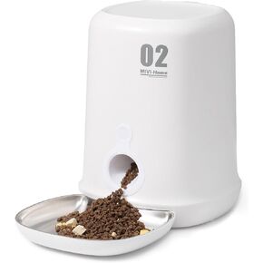 Nigrum Automatic Cat Teeder مع الكاميرا ، وحدة تغذية الحيوانات الأليفة ذات توقيت 4L للقطط والكلاب مع Distener SipenerR ، 10S اكتشاف حركة التسجيل الصوتي (الكاميرا البيضاء مع الكاميرا)