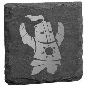 Praise The Sun! Dark Souls Coaster - Elden Ring/Dark Souls Merch - Slate Coaster - Video Game Gift - Set of 2
