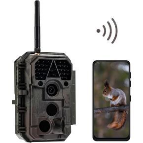 Trail Camera, 48MP 1440p, Clear 100ft Night Vision Motion Activated, Hunting Game Camera with Fast 0.1s Trigger Speed, IP66 Waterproof