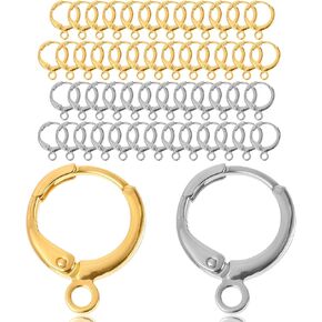100pcs clasps arring clasps لصنع المجوهرات ، وسنانير القرط leverback 12m