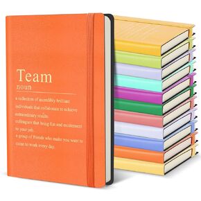 Moinchore 36 Pack Team Appreciation Gifts Bulk Mini Motivational Pocket Notebooks A6 Small Leather Journals Inspirational Notepads Gifts for Employee Coworker Staff Teacher Nurse Group(Bright Color)
