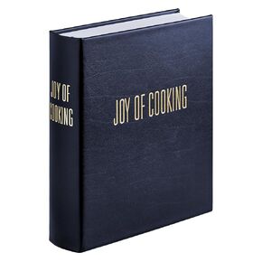 Graphic Image Joy of Cooking, Navy Bonded Leather | Handbound in the USA (8.3" W x 2.25" D x 9.25" H – A Timeless Culinary Classic)