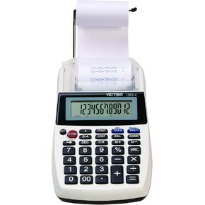 Victor 1205-4 12 Digit Portable Palm/Desktop Commercial Printing Calculator, 1.8" x 4" x 8"