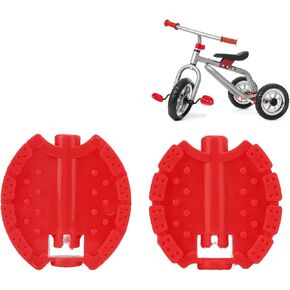 Uxsiya Kids Tricycle Pedal, Kids Pedal Multiple Color Replacement 2 Pcs with Foot Pedal for Baby for Kids for Children(Red)