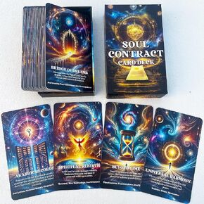 Soulgist Soul Contract Cards Oracle Cards ، Oracle Deck الروحية ، أوراكل بطاقات للمبتدئين ، التوجيه الإلهي والحكمة الروحية لرحلة روحك