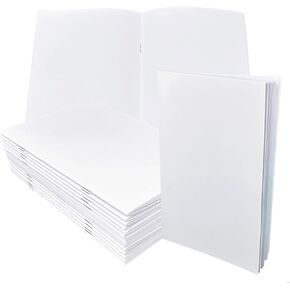 MevlShey 10 PCS White Blank Notebook للأطفال - 5.5 × 8.5 بوصة - مجلة غير مبطنة ورسوم رسم للكتابة ، الرسم ، رواية القصص ، 24 صفحة ، مثالية للمدرسة ، المنزلية ، المشاريع الفنية ، والهدايا (10)