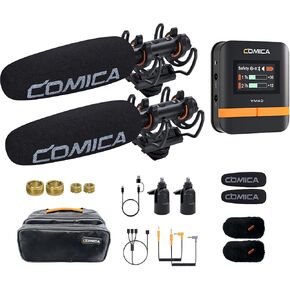comica CVM-VM30 2.4G ميكروفون لاسلكي بمكثف قلبي فائق للكاميرا والهواتف الذكية والكمبيوتر الشخصي مع 75/150 هرتز، ميكروفون فيديو عالمي فائق القلب لصانعي الأفلام ومدوني الفيديو in Kuwait