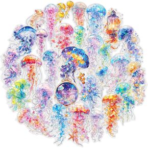 Holographic Gold Foil Magic Witch Astrology Stickers - 30Pcs Transparent Mysterious Witchy Stuff Stickers for Scrapbook, Journals, Stationery, Notebook