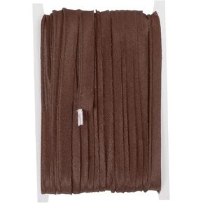 شريط تحيز أنابيب yelarxi maxi ، 20 ياردة تقليم الأنابيب مع ساتان ساتان ملزمة الحبل الشفاه ملائمة لخياطة حزام التزيين تزيين الحرف اليدوية - (بني)