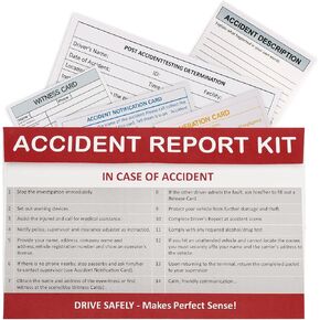 5 Pack Vehicle Accident Report Kit in Envelope 6 * 9.45inch Driver's Vehicle Inspection Report for Helps Drivers Collect Organize Report Vehicle Accident Information