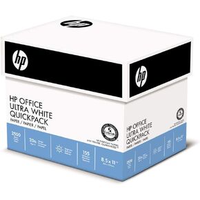 ورقة طابعة HP | 8.5 × 11 ورقة | مكتب 20 رطل | 5 ريم - 2500 ورقة | 92 مشرق | صنع في الولايات المتحدة - FSC معتمد | 172160C