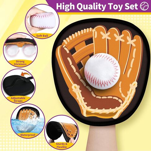 SpringFlower Catch and Toss Game, Outdoor Sport Game Toy for Toddlers Kids, Stick Ball Catch Game Set Toy Gifts for Boys & Girls,Kids Baseball Beach Outdoor Indoor Pool Game in Kuwait