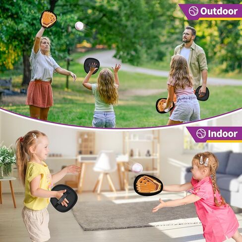 SpringFlower Catch and Toss Game, Outdoor Sport Game Toy for Toddlers Kids, Stick Ball Catch Game Set Toy Gifts for Boys & Girls,Kids Baseball Beach Outdoor Indoor Pool Game in Kuwait