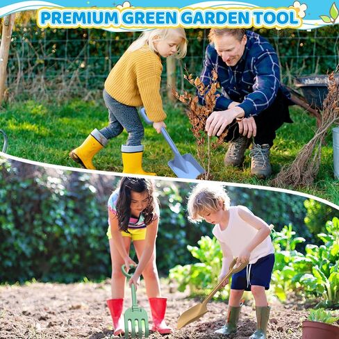 Dilabnba Heavy Duty Beach Sand Shovels, Garden Beach Sandbox Shovels Spade Scoop Rake Tool for Kids Toddlers, Long Handle ABS Plastic Shovel for Digging Snowing Planting - 3 PCS in Kuwait