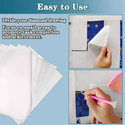 Diamond Painting Release Paper, Double-Sided Non-Stick Release Paper for Diamond Art 15x10cm Diamond Painting Cover Replacement for 5D Diamond Painting Accessories and Tools - 100 Pieces in Saudi Arabia