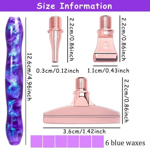 Praise V Do Diamond Painting Art Drill Pen Kit with Screw Steel Rose Metal Tip Nibs Placers Tool Accessories, Ergonomic Diamond Art Pen for 5D Diamond Paint Bead Dot GalaxyPurple in Saudi Arabia