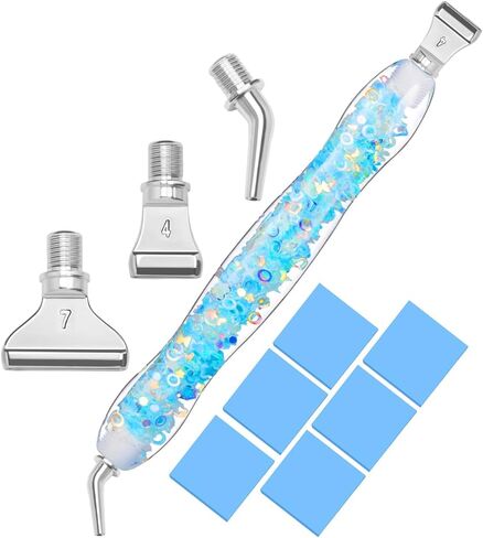 Praise V Do Diamond Painting Art Drill Pen Kit with Screw Steel Rose Metal Tip Nibs Placers Tool Accessories, Ergonomic Diamond Art Pen for 5D Diamond Paint Bead Dot GalaxyPurple in Saudi Arabia