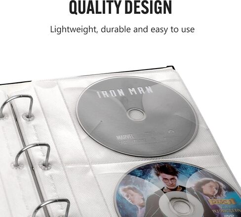 Page Protector Insert Sheet for DVD Binder - Store Cover Art, Photos, Scrapbook, Documents (fits only Bellagio-Italia Binders), Pack of 2, 16 Sheets in Saudi Arabia
