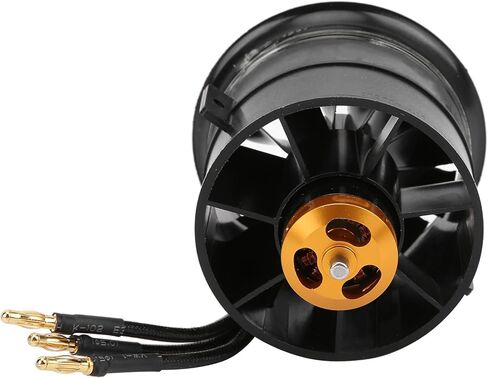 VGEBY 70mm Ducted Fan, EDF 70mm 12 Blades Ducted Fan with RC Brushless Motor 2200KV for EDF 6S RC Jet Airplane(CW) Modeling Accessories in Kuwait