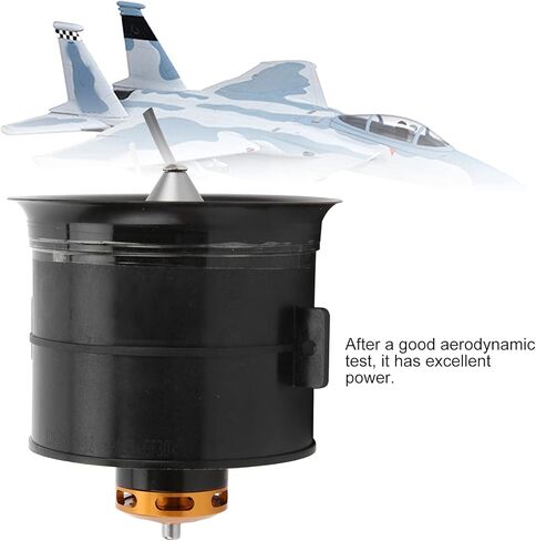 VGEBY 70mm Ducted Fan, EDF 70mm 12 Blades Ducted Fan with RC Brushless Motor 2200KV for EDF 6S RC Jet Airplane(CW) Modeling Accessories in Kuwait