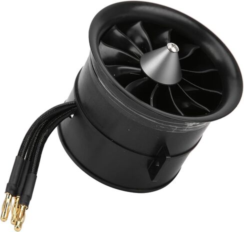 VGEBY 70mm Ducted Fan, EDF 70mm 12 Blades Ducted Fan with RC Brushless Motor 2200KV for EDF 6S RC Jet Airplane(CW) Modeling Accessories in Kuwait