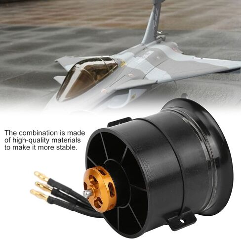 VGEBY 70mm Ducted Fan, EDF 70mm 12 Blades Ducted Fan with RC Brushless Motor 2200KV for EDF 6S RC Jet Airplane(CW) Modeling Accessories in Kuwait